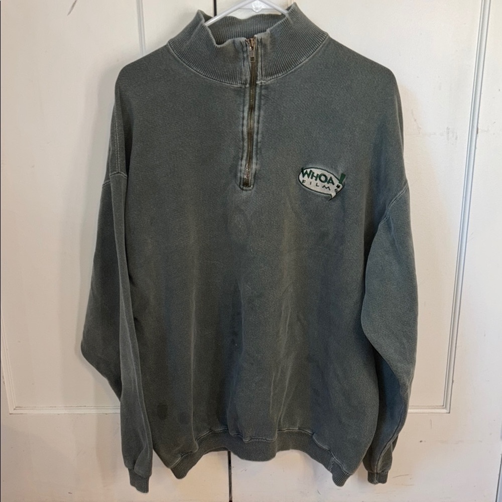 Men's Zip-Up Sweater in Green